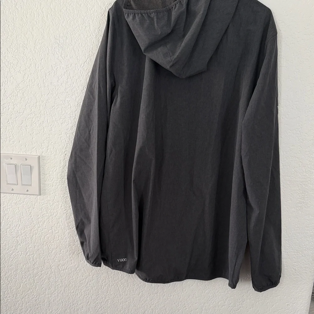 Vuori Men's Hooded Windbreaker Jacket - Charcoal Gray